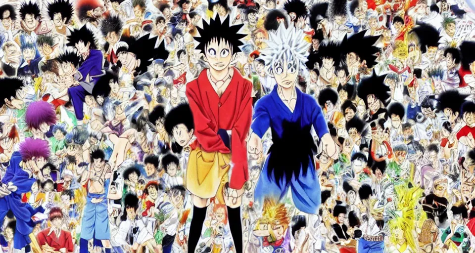 Image similar to the two complementary forces that make up all aspects and phenomena of life, by Yoshihiro Togashi