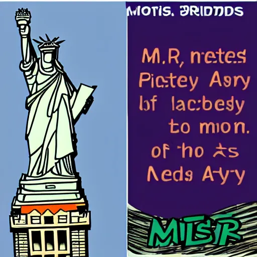 Image similar to Mr. Beast as the statue of liberty