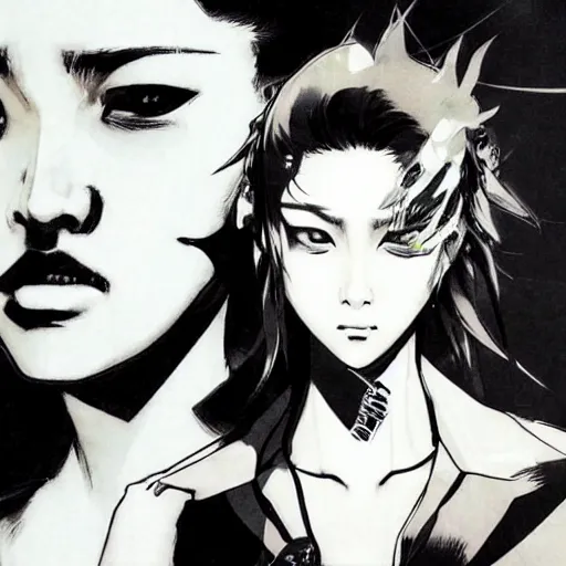 Image similar to beautiful korean woman wearing an eyepatch, yoji shinkawa