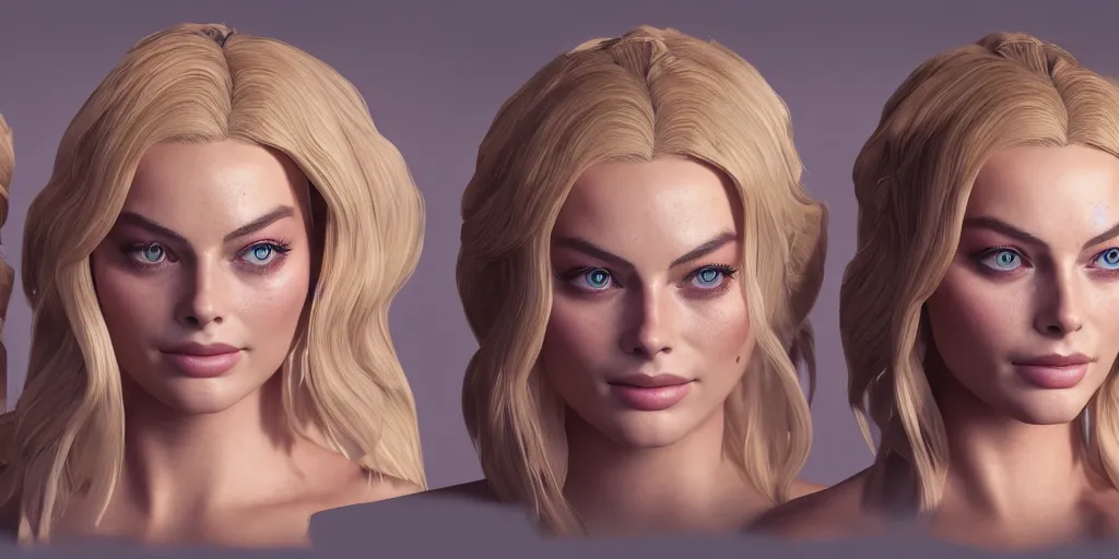 Prompt: Character sheet of Margot Robbie as lux in League of Legends. 3d render, octane render, game art, realistic, highly detailed, trending on artstation, 4k, trending on artstation, pixar, cgsociety, unreal engine 5, redshift render, trending on artstation, blender, behance, cg