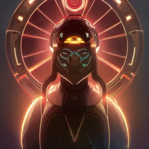 Prompt: symmetry! futuristic robotic, apex legends, epic lighting, epic pose, illustration, highly detailed, art by artgerm and greg rutkowski and alphonse mucha