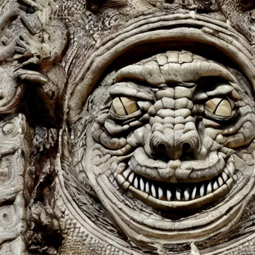 Image similar to reptilian gods on holiday in rome