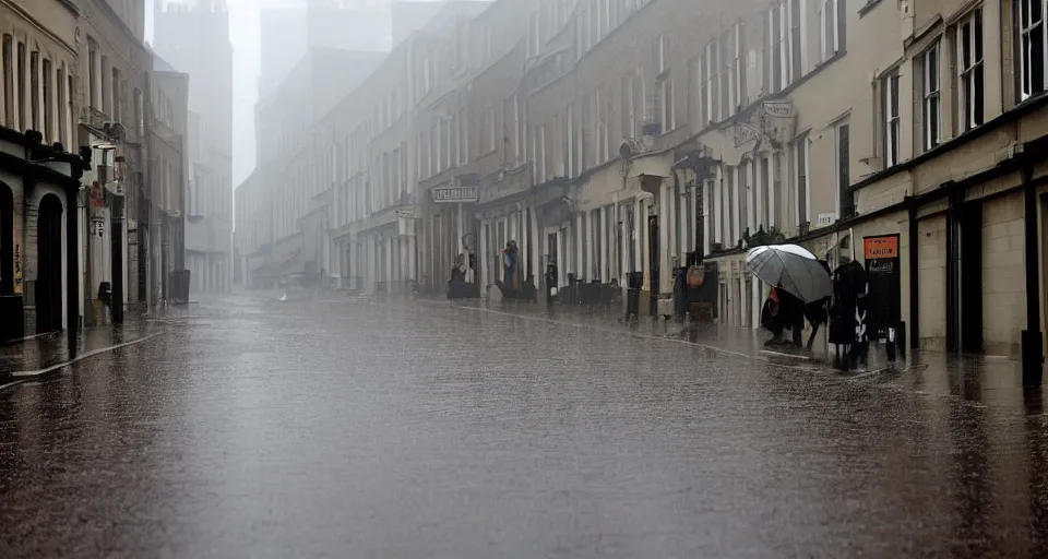 Image similar to a rainy british street in 2006