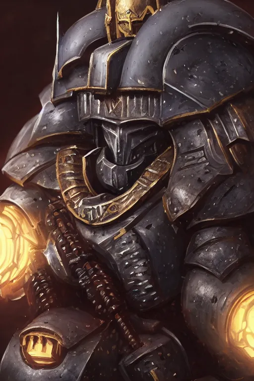 Image similar to armor portrait heros warhammer 4 0 k horus heresy fanart - the primarchs emperor by johannes helgeson animated with vfx concept artist & illustrator global illumination ray tracing hdr fanart arstation zbrush central hardmesh 8 k octane renderer comics stylized