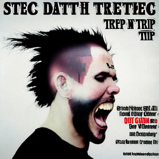 Image similar to static x wisconsin death trip with screaming man on the album cover,