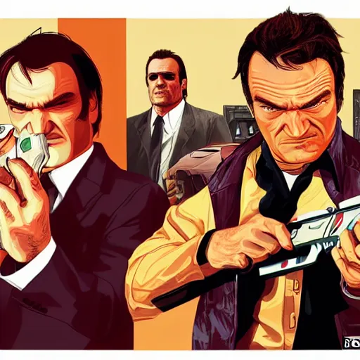 Prompt: quentin tarantino in style of gta