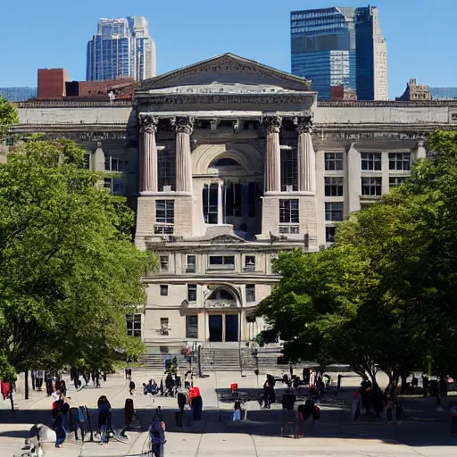 Image similar to a photograph of the campus of columbia university