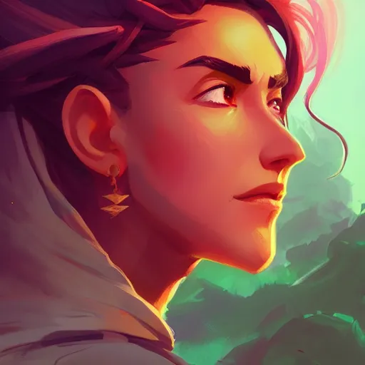 Image similar to profile portrait, maya ali mage, gloomhaven, dynamic lighting, gaudy colors, octane render aesthetic, matte painting concept art, official fanart behance hd artstation by jesper ejsing, by rhads and makoto shinkai and lois van baarle and ilya kuvshinov and rossdraws