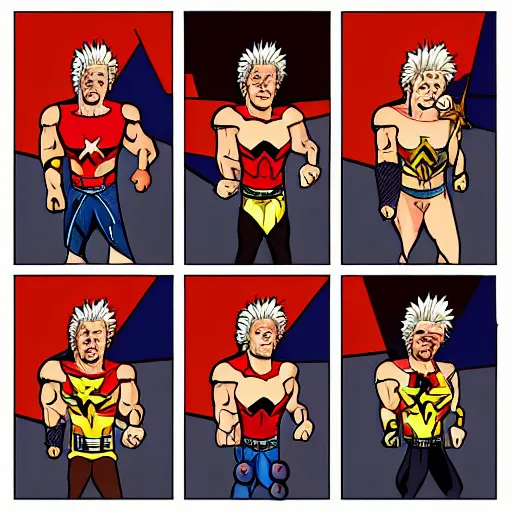 Prompt: Wonder Woman but it's actually Guy Fieri