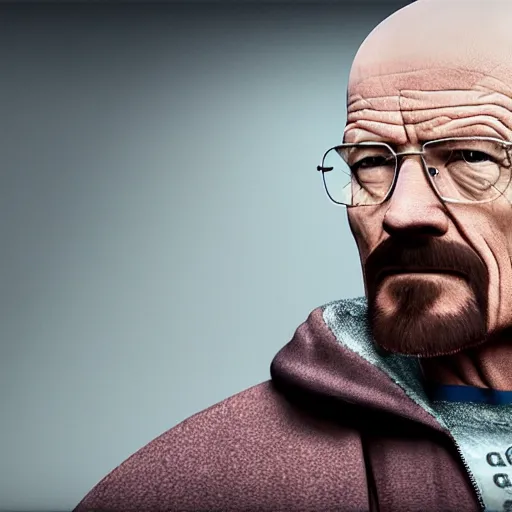 Prompt: Walter White in Balenciaga for GQ, picture, 4k, 8k, photorealistic, hd, hdr, dof, CGSociety, 3d, unreal engine render, octane render, blender