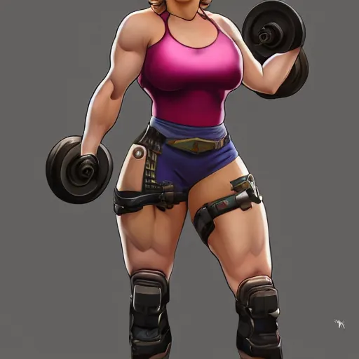 Image similar to scarlett johansson as thick muscular weightlifter zarya from overwatch, highly detailed, digital painting, artstation, sharp focus, illustration, art by tan zi and ayanamikodon and alphonse mucha and wlop