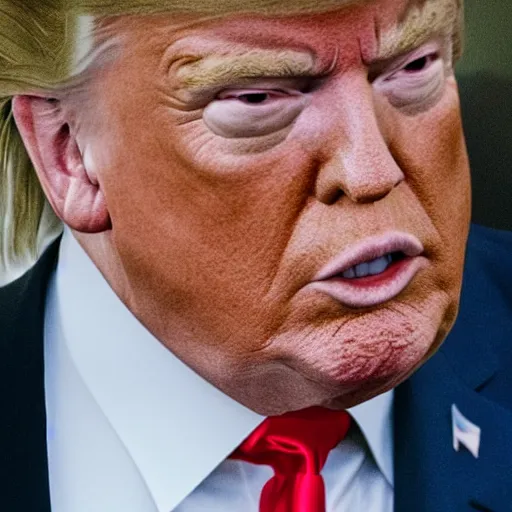Prompt: UHD candid color photo of Donald Trump hiding from the fbi at Mar-A-Largo, accurate faces, UHD, photorealistic, correct face, photo by Annie Leibowitz