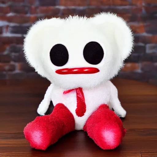 Image similar to adorable strawberry creature with multiple eyes plush toy