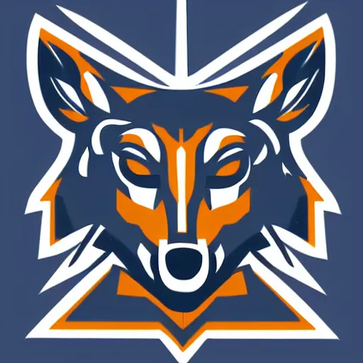 Image similar to a premium vector logo of a wolf. Hockey team logo