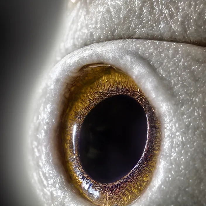 Prompt: extreme closeup macro shot of hyperrealistic eye inside of mouth, ray tracing, hyper detailed, extremely realistic,