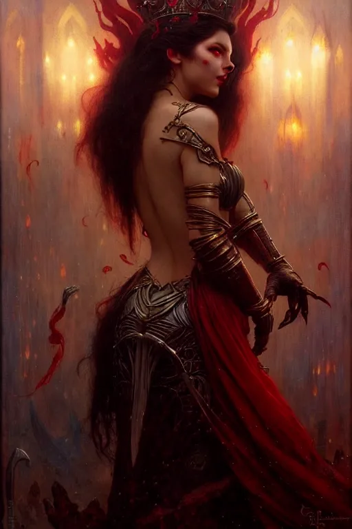 Image similar to the queen of hearts, dark fantasy by gaston bussiere, bayard wu, greg rutkowski, giger, maxim verehin