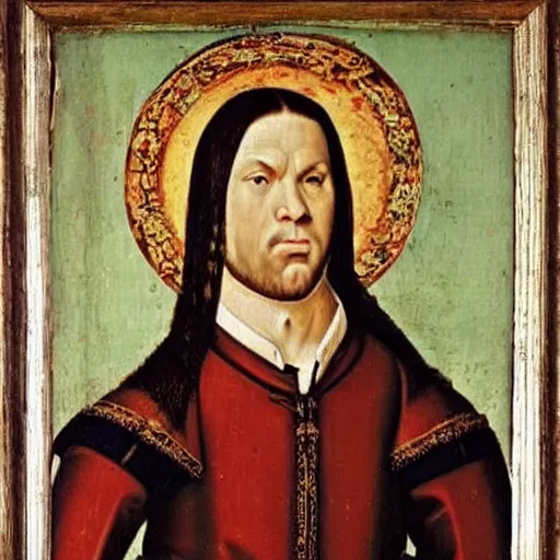 Prompt: A 15th century medieval renaissance oil painting of Skrillex