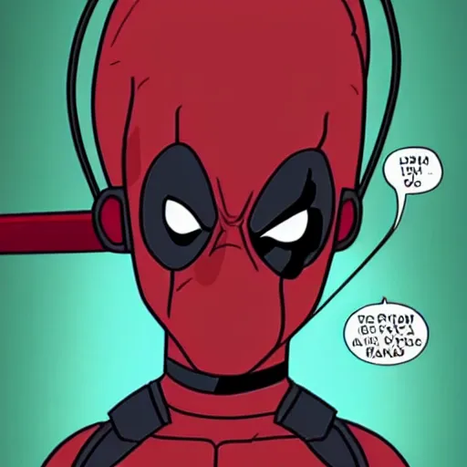 Image similar to deadpool in rick and morty 4 k detailed