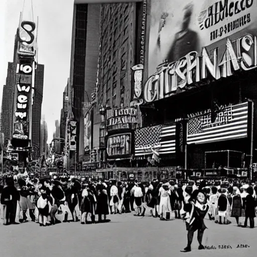 Prompt: colonial times square