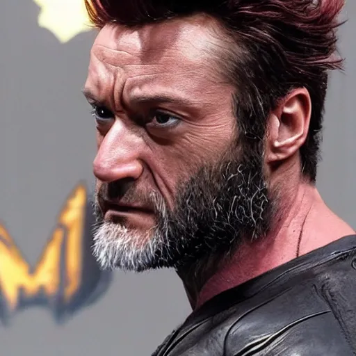 Image similar to wolverine in the sons of anarchy 4 k detailed super realistic