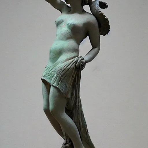 Image similar to pippi as a Greek goddess statue