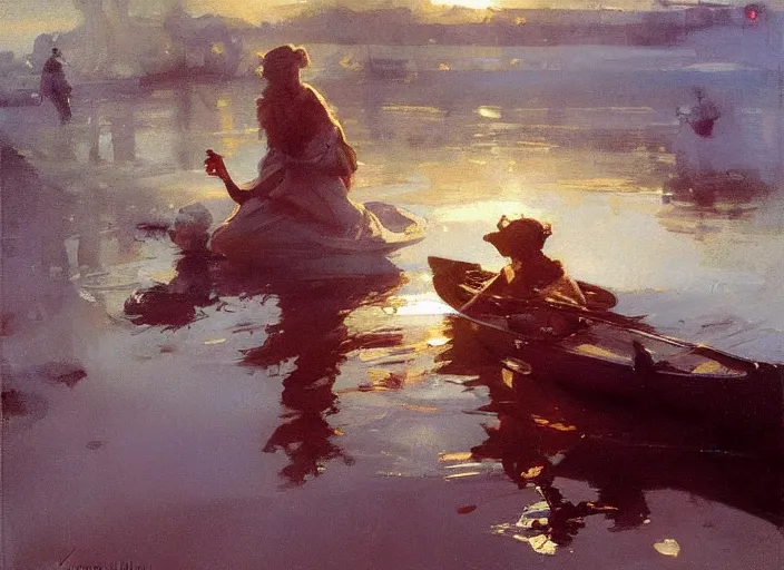 Image similar to oil painting of reflective copper still by anders zorn, wonderful art by greg rutkowski, beautiful cinematic light, american romanticism by greg manchess, reflections and refraction, sunlight