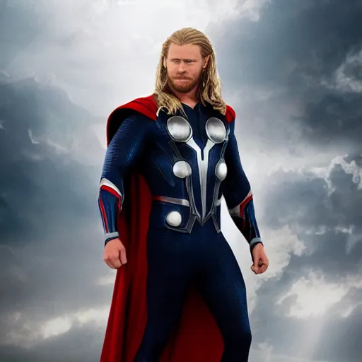 Image similar to thor as spiderman suit