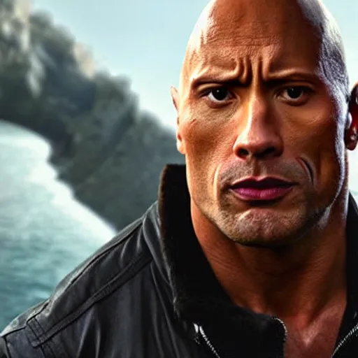 Image similar to dwayne the rock johnson as a cyclops