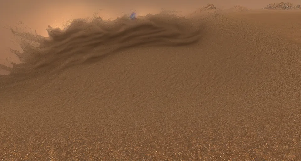 Prompt: a monster that is a tornado of sand over the desert, 4k, hyper detailed, photorealistic