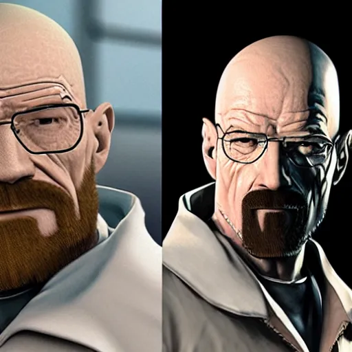 Prompt: gordon freeman meets walter white