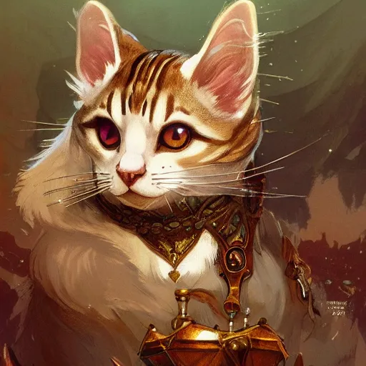 Image similar to A heraldic prince kitty cat with big cute eyes, D&D, fantasy, intricate, cinematic lighting, highly detailed, digital painting, artstation, concept art, smooth, sharp focus, illustration, art by Akihiko Yoshida, Greg Rutkowski and Alphonse Mucha