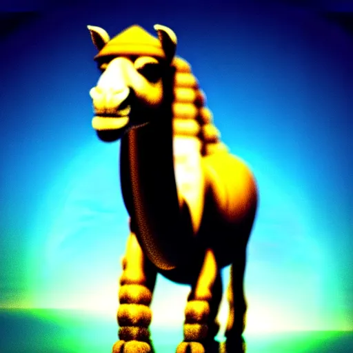 Image similar to “ niki minaj as a camel, hyperrealistic, volumetric lighting, very detailed ”