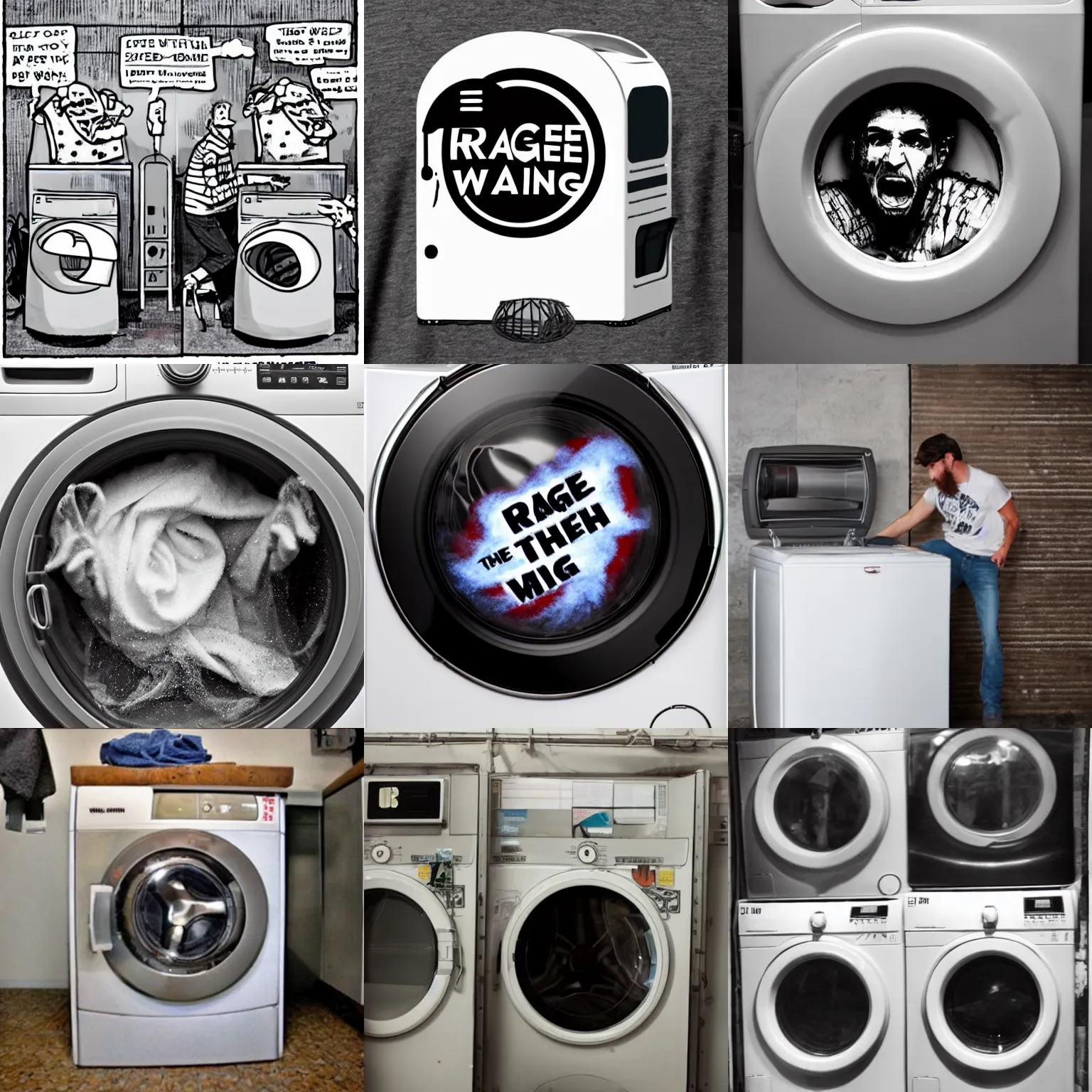 Image similar to rage against the washing machine