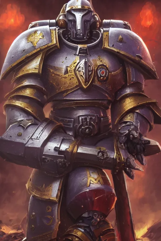 Image similar to armor portrait heros warhammer 4 0 k horus heresy fanart - the primarchs emperor by johannes helgeson animated with vfx concept artist & illustrator global illumination ray tracing hdr fanart arstation zbrush central hardmesh 8 k octane renderer comics stylized