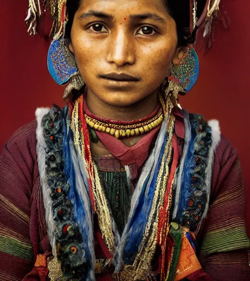 Image similar to portrait_photo_of_a_stunningly beautiful_nepalese_maiden with amazing shiny eyes, 19th century, hyper detailed by Annie Leibovitz and Steve McCurry, David Lazar, Jimmy Nelsson, professional photography