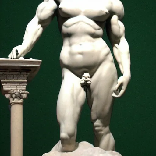 Image similar to venus de milo with big muscular arms