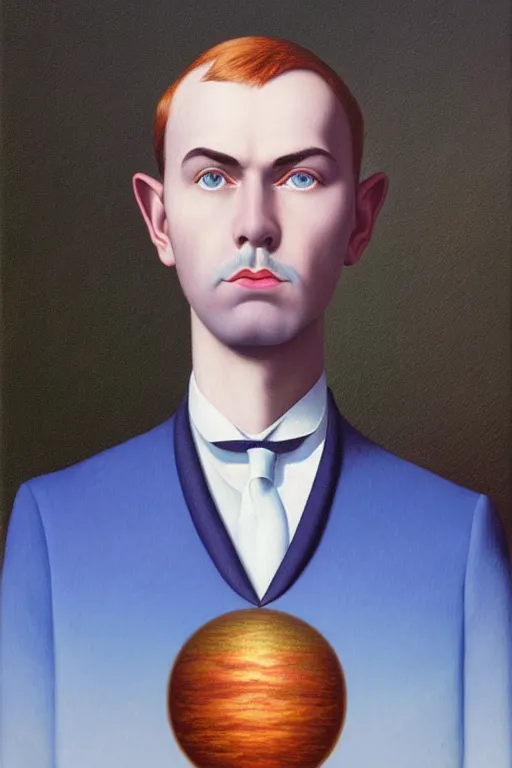 night elf portrait by rene magritte, intricate, sharp | Stable ...