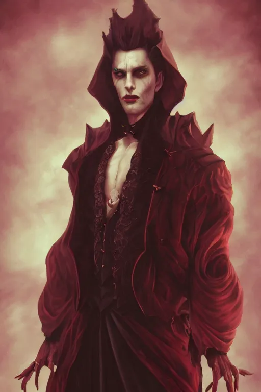 Prompt: portrait of a vampire king, straight on portrait, full body character concept art, honeycomb, by artgerm, tom bagshaw, gerald brom, vaporwave colors, lo - fi colors, vaporwave, lo - fi, moody vibe, goth vibe, 4 k, hd,