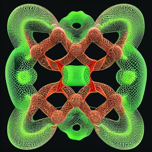 Prompt: mesh 3D model of complex fractal form in Houdini mesh mode