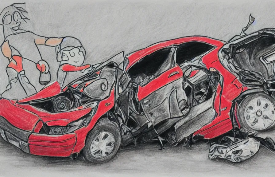 Cartoon car crash hi-res stock photography and images - Alamy