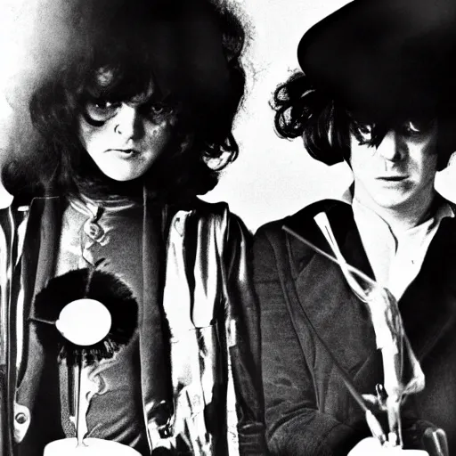 Image similar to A Clockwork Orange, women droogs, 1971 photography, female hooligans, shaggy haired punks, dystopian England