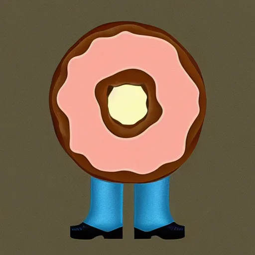 Image similar to “Police officer who is a donut, digital art, 4k, award winning”