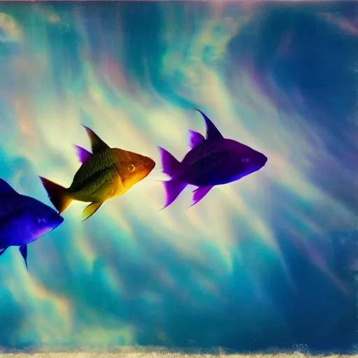 film photography of a three headed fish swimming | Stable Diffusion ...