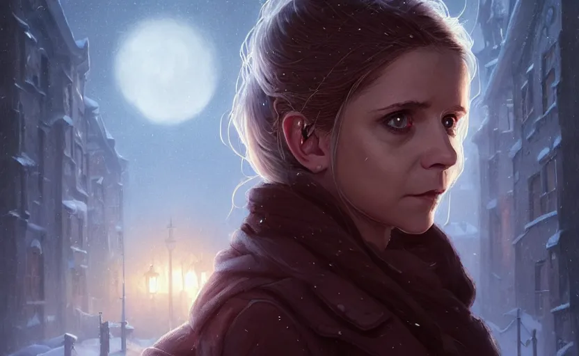 Prompt: highly detailed portrait of buffy the vampire slayer, in 3 0 days of night, stephen bliss, unreal engine, fantasy art by greg rutkowski, loish, rhads, ferdinand knab, makoto shinkai and lois van baarle, ilya kuvshinov, rossdraws, tom bagshaw, global illumination, radiant light, detailed and intricate environment