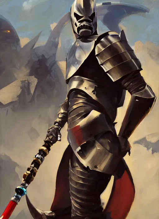 Image similar to greg manchess side portrait of a humanoid shark in knight's armor with a light saber, organic painting, sunny day, matte painting, bold shapes, hard edges, street art, trending on artstation, by huang guangjian, gil elvgren, ruan jia, randy vargas, greg rutkowski