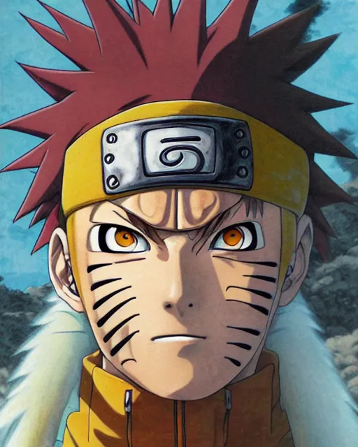 naruto, character portrait, portrait, close up,, Stable Diffusion