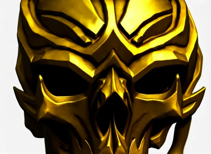 Image similar to gilded skull mask, stylized stl, 3 d render, activision blizzard style, hearthstone style, darksiders art style