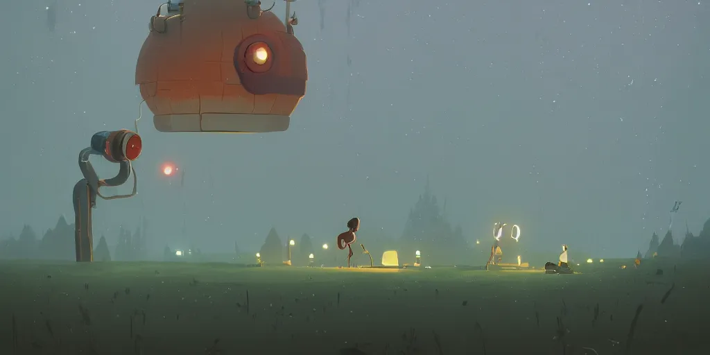 Prompt: the beginning of time by Simon Stalenhag and Goro Fujita and Pascal Campion, 8k, trending on artstation, highly detailed