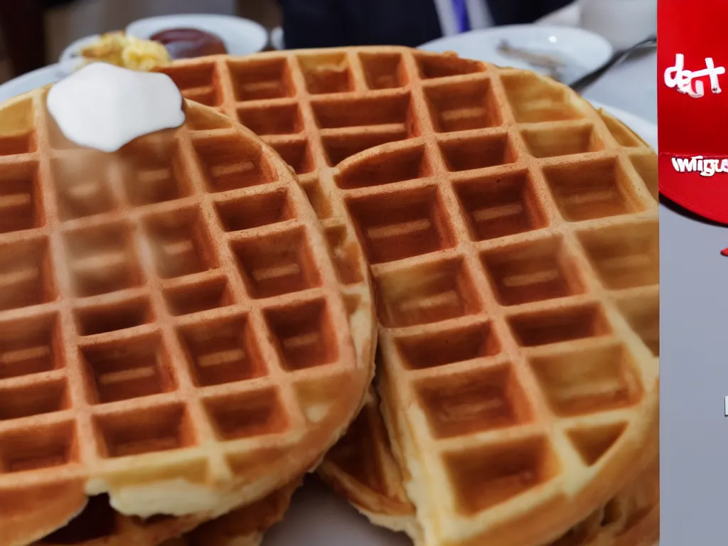 Prompt: donald trump completely confused about what waffles are, High Definition detail, 8K, photograph
