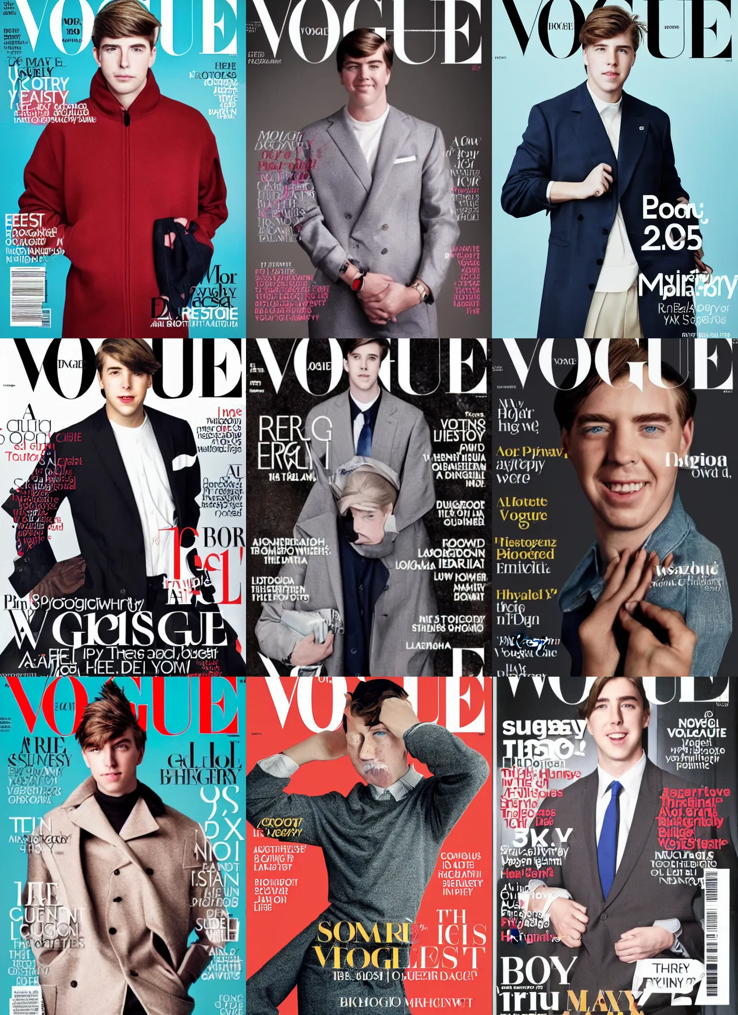 Prompt: a photograhpy of mr. beast on a vogue cover